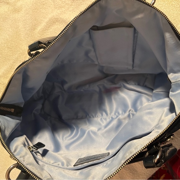 Coach Navy Patent Leather Satchel Bag - Picture 3 of 6